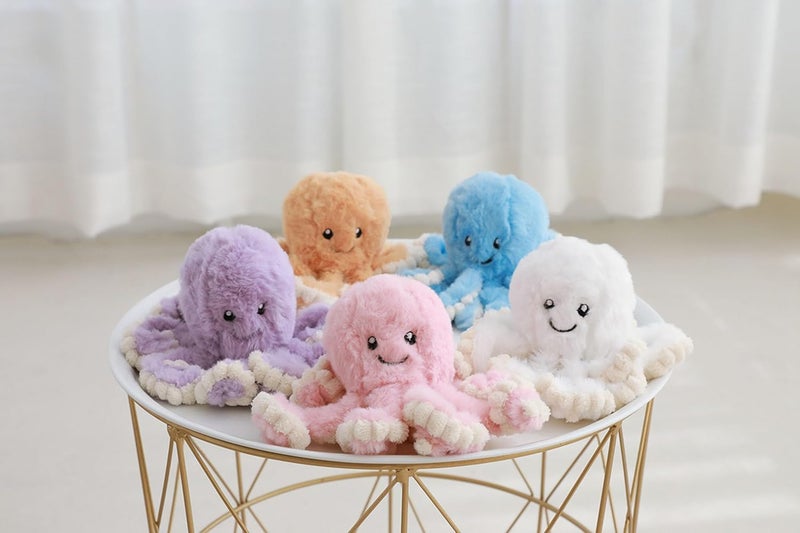 Maxpetus Cute Big Octopus Pillows,Interior Decoration Octopus Cushion,Soft Marine Animal Decorations (Khaki, 7.0 inch) - Image 4